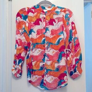 Maeve by  Anthropologie colorful blouse